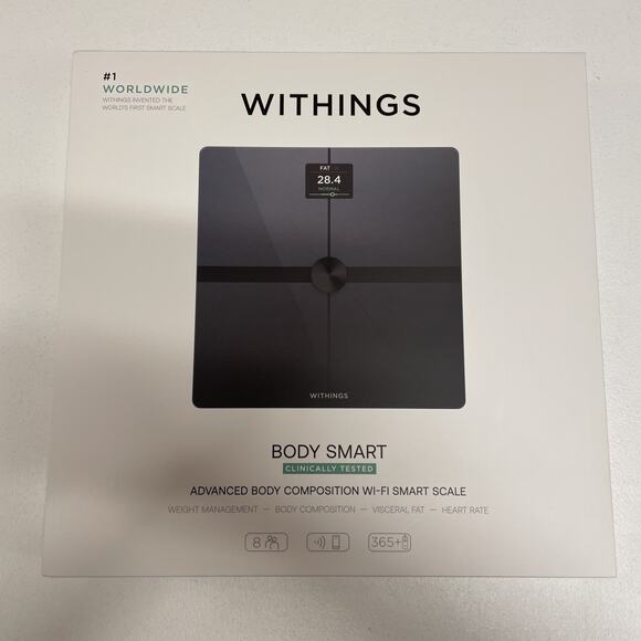 NEW Withings Body Smart Advanced Body Composition Wi-Fi Smart Scale Black - Picture 2 of 9